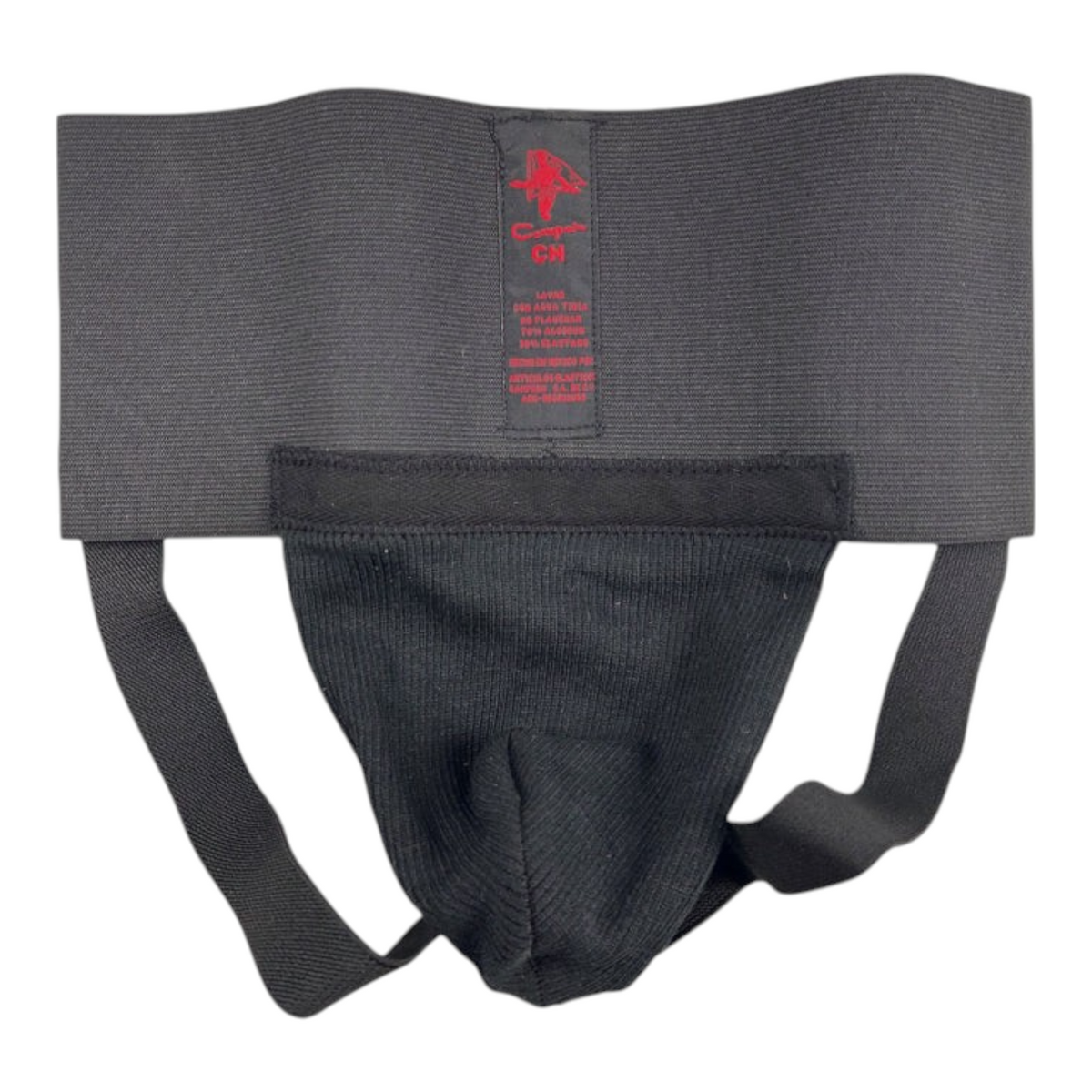 Soporte deportivo Radach Sports Campeón en color negro, talla grande, con diseño ergonómico y elástico para protección