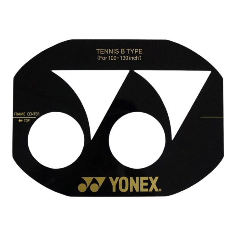 Plantilla de stencil Radach Sports Yonex negra para pintar el logo en cuerdas de raquetas de tenis de 100 a 130 pulgadas