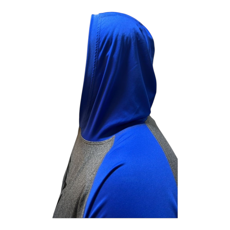 Sudadera deportiva Radach Sports azul y gris con capucha para entrenamiento de alto rendimiento