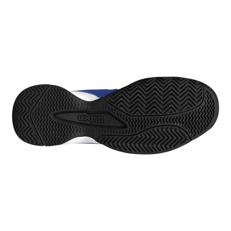 Suela de goma negra con patrón de espiga de los tenis Radach Sports Wilson Rush Pro Jr 2.5 para niño