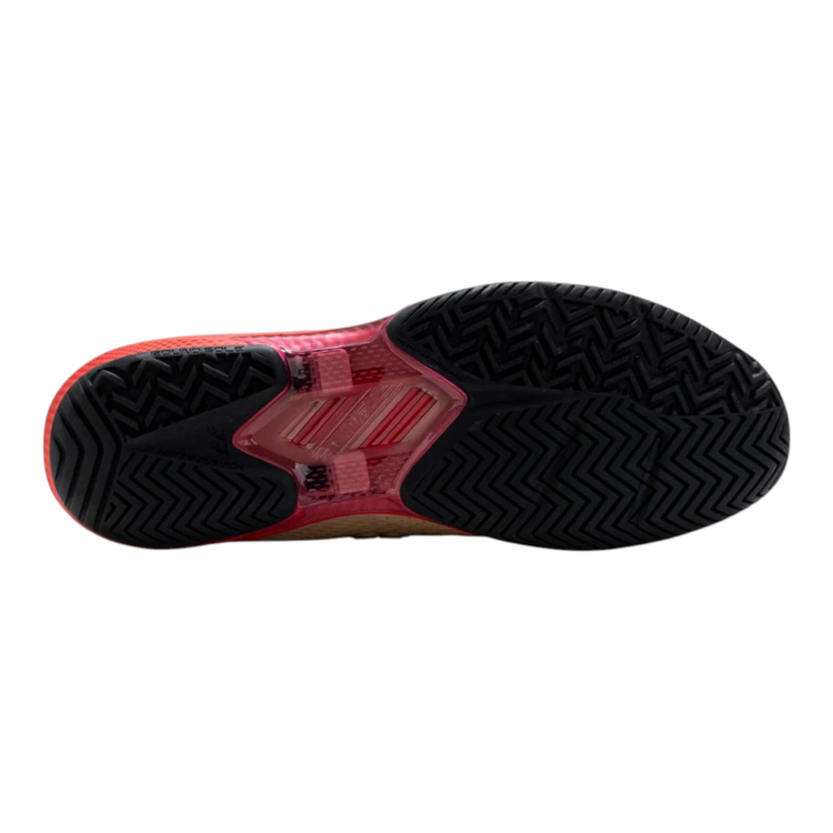 Suela de tenis Radach Sports Yonex Ad-accel en color arena con patrón de tracción negro y detalles en rojo