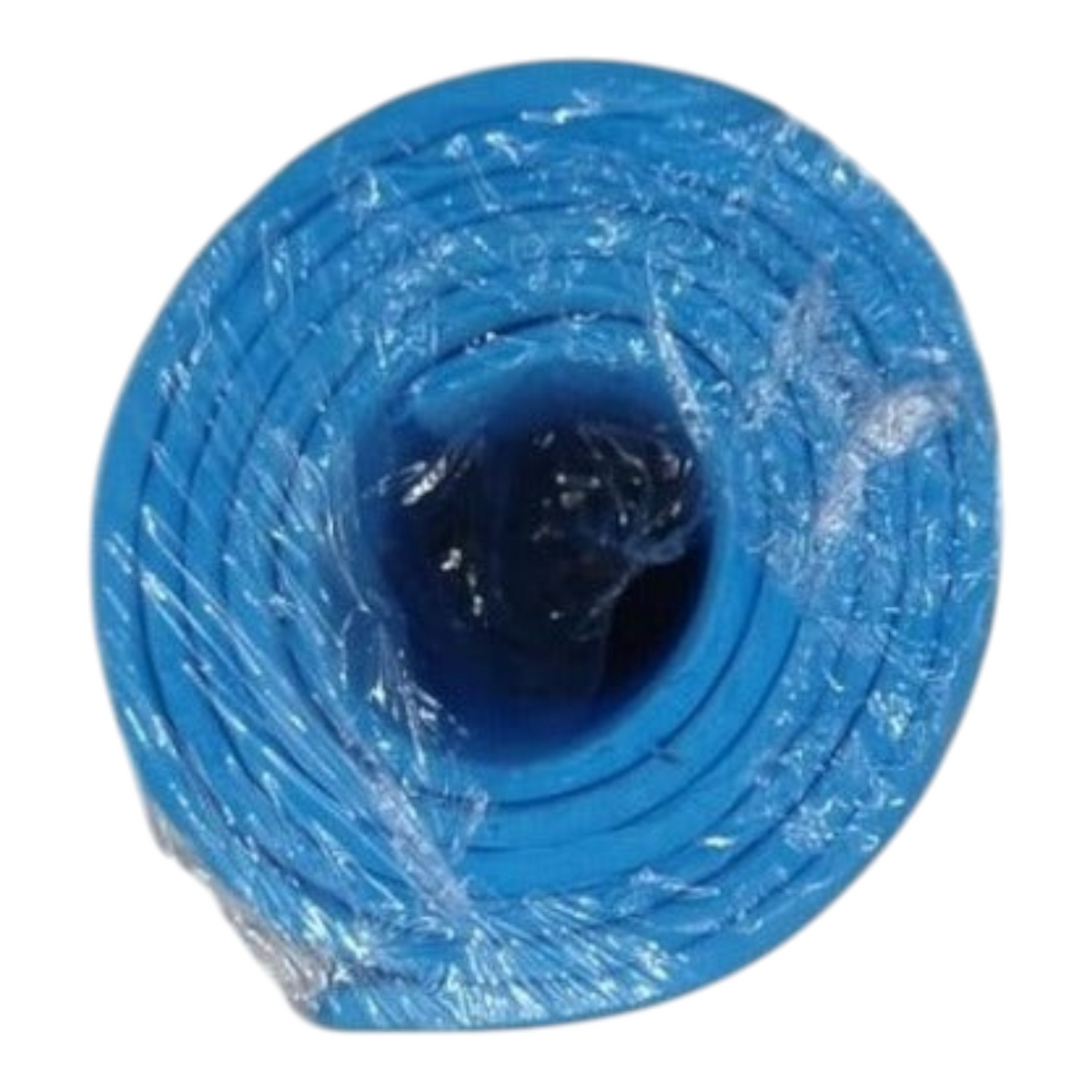Tapete de yoga Radach Sports color azul enrollado, fabricado en material EVA de 6mm de espesor y alta resistencia.