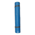 Tapete de yoga Radach Sports color azul enrollado con arnés de transporte, fabricado en material EVA de 6mm