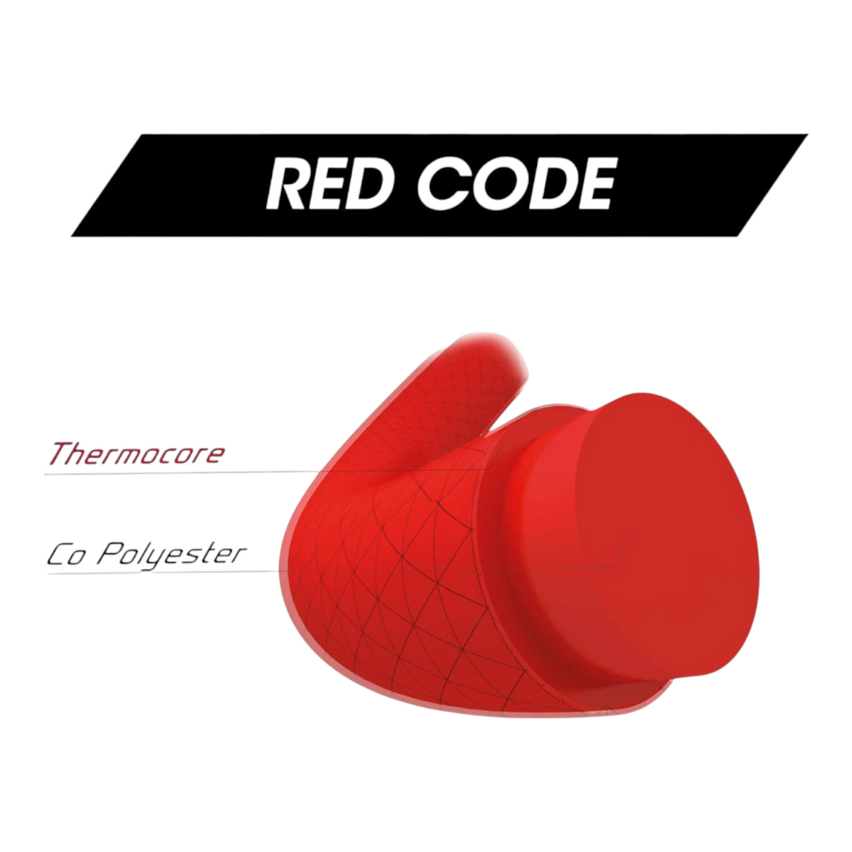 Rollo de cuerda de tenis Radach Sports Tecnifibre Red Code de copoliéster rojo con tecnología Thermocore