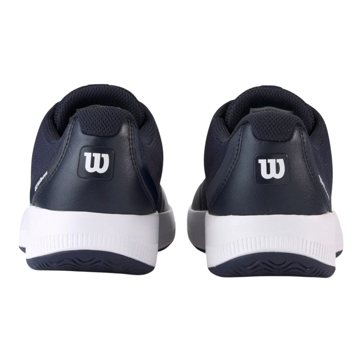 Vista trasera de tenis Wilson Intrigue Lite para dama en color azul marino con suela blanca de Radach Sports