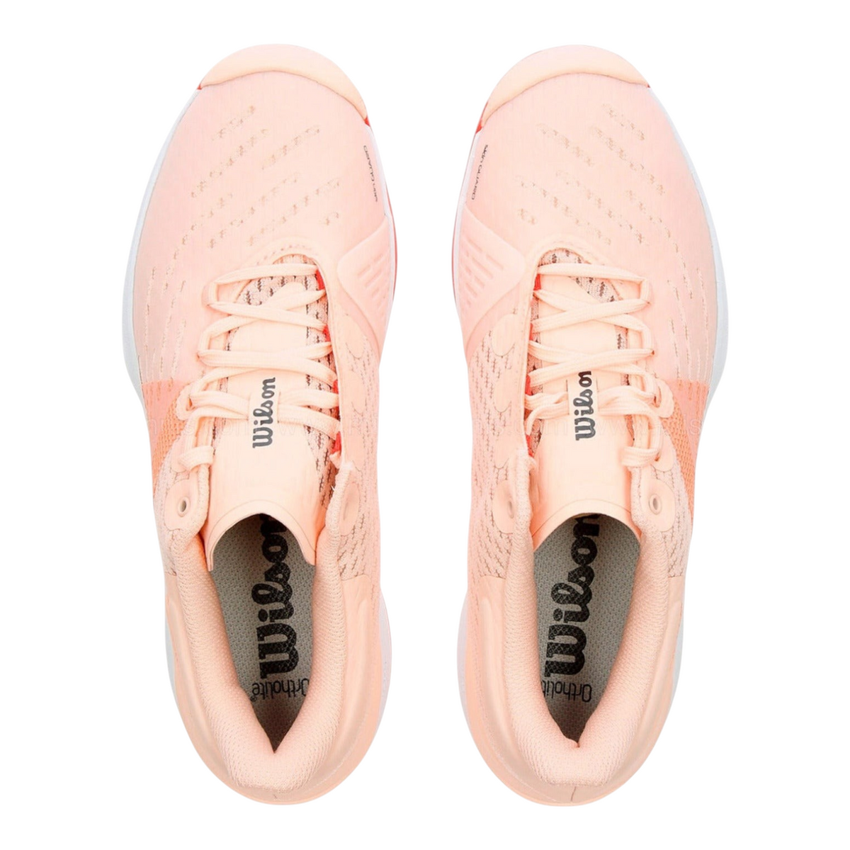 Tenis de tenis Radach Sports Wilson Kaos 3.0 para dama en color durazno tropical con diseño ligero y malla transpirable
