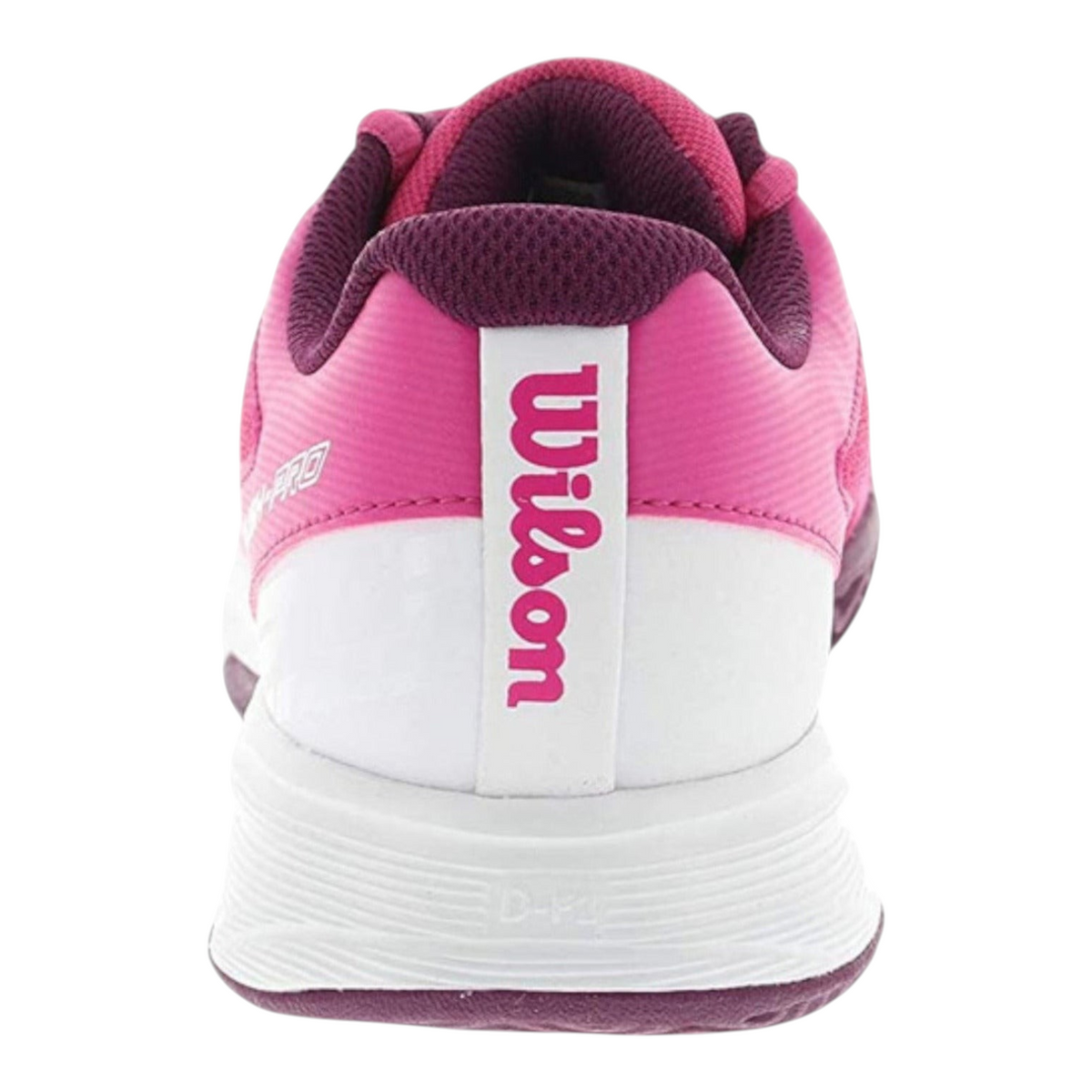Tenis de tenis Radach Sports Wilson Rush Pro Junior 2.5 en color rosa y blanco con soporte en el talón