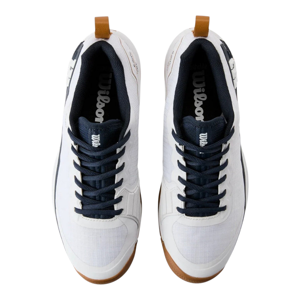 Tenis Radach Sports Wilson Rush Pro 4.5 Clay Roland Garros blancos con detalles en azul marino y suela de arcilla