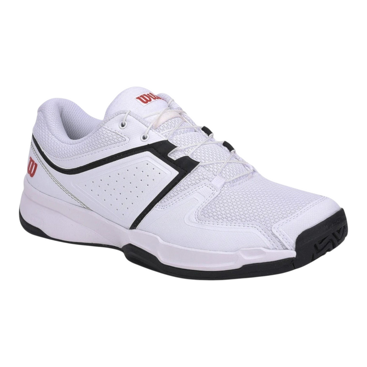 Tenis de tenis Radach Sports Wilson Tour Slam blancos con sistema Quicklace y soporte reforzado en el antepié