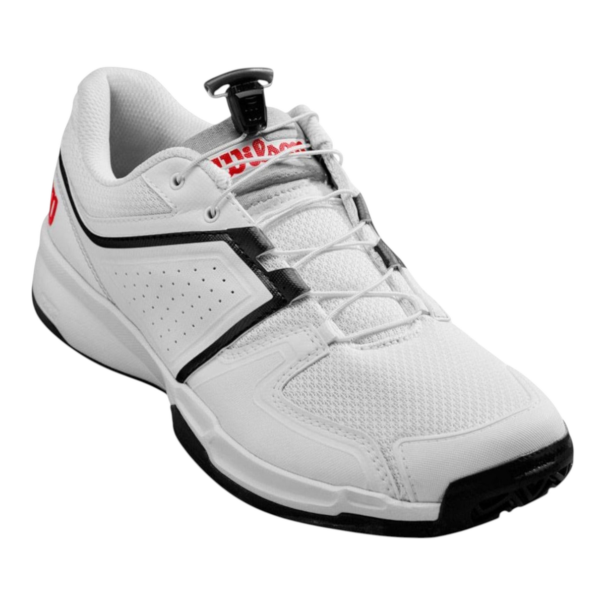 Tenis de tenis Radach Sports Wilson Tour Slam blancos con sistema de ajuste rápido Quicklace y soporte en antepié