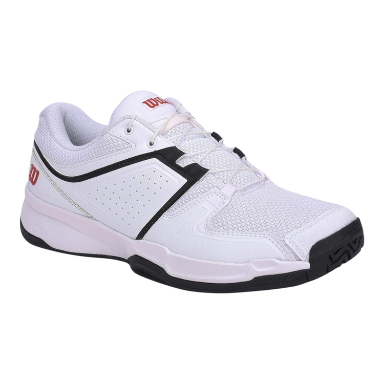 Tenis de tenis Radach Sports Wilson Tour Slam blancos con sistema de ajuste Quicklace y suela de alto rendimiento.