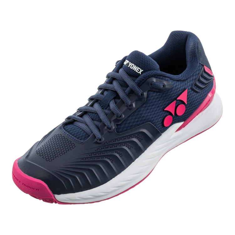 Tenis de tenis Radach Sports Yonex Eclipsion 4 para dama en color azul marino y rosa con suela para arcilla