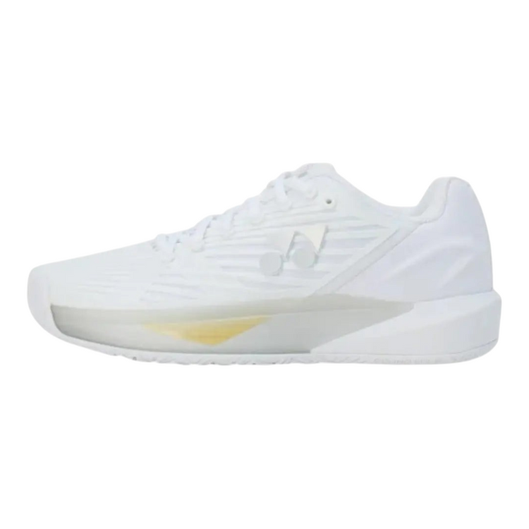 Tenis de tenis Radach Sports Yonex Eclipsion 5 para mujer en color blanco con diseño técnico y suela de alto soporte