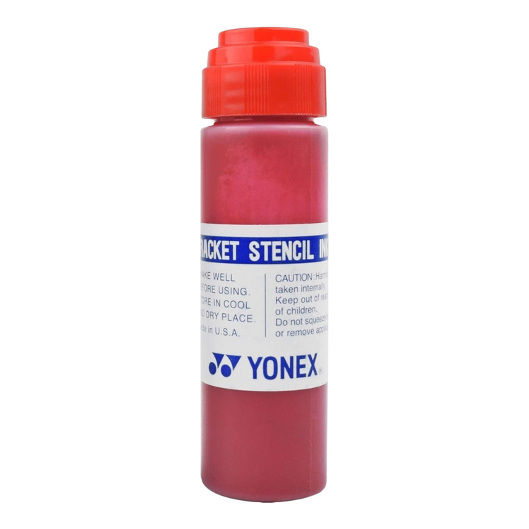 Tinta roja para cuerdas de raqueta Yonex Stencil Ink de Radach Sports para personalizar logos en el encordado
