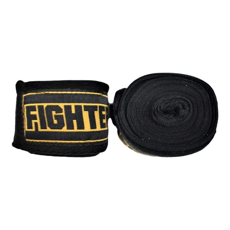 Vendas de boxeo Radach Sports Voit Fighter negras de 5 metros hechas de algodón para protección de manos