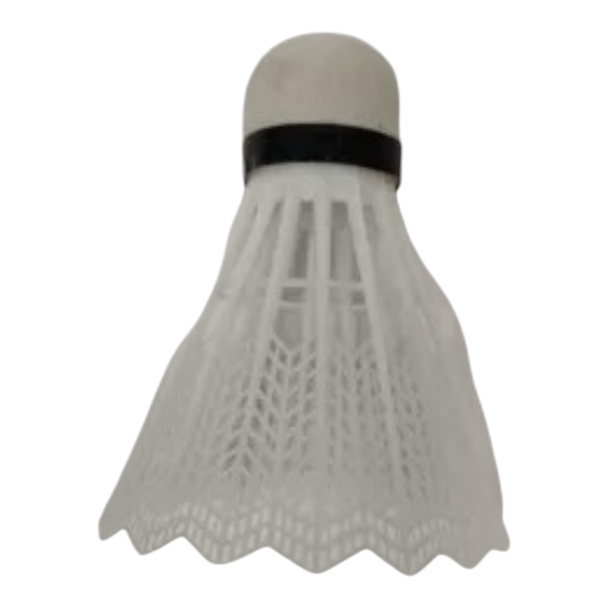 Gallito de bádminton Radach Sports de plástico blanco con base redondeada y diseño de red resistente