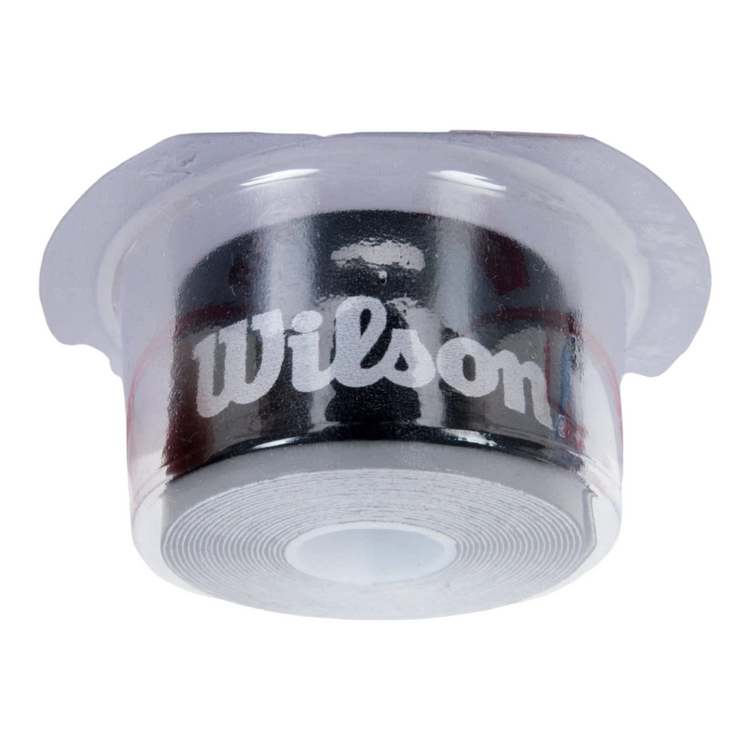 Cinta protectora Wilson Racket Saver para raquetas, accesorio adhesivo negro con logo blanco de Radach Sports