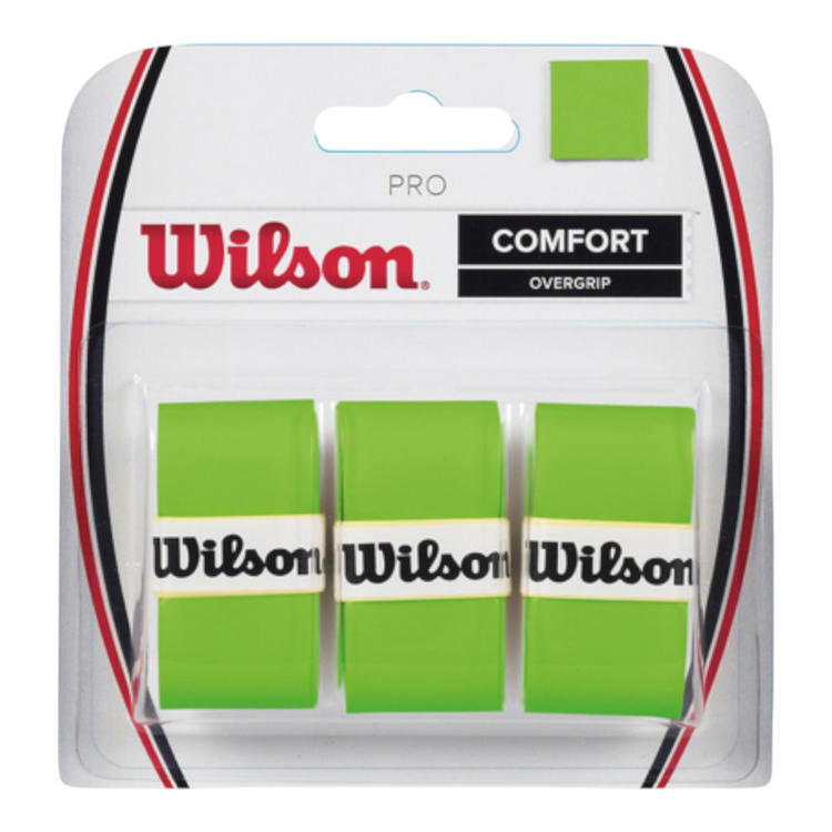 Paquete de 3 overgrips Radach Sports Wilson Pro color verde lima para raqueta con alta absorción y confort