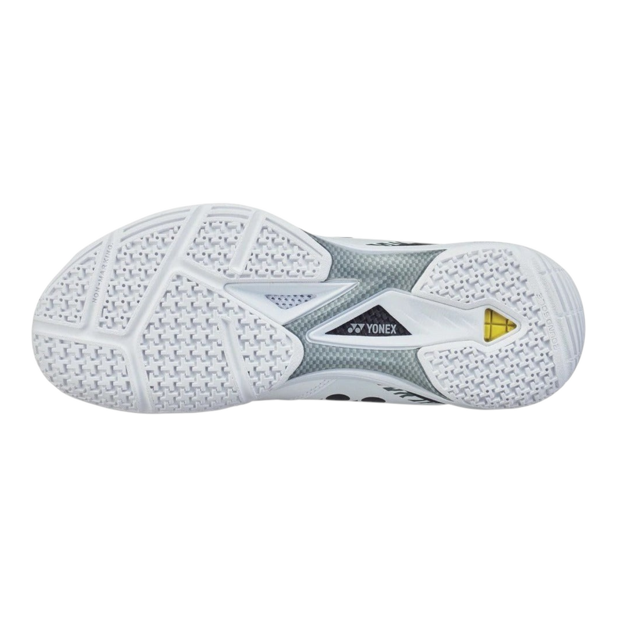 Suela blanca de tenis Radach Sports Yonex Cushion 65 Z para bádminton con tecnología Power Graphite y agarre superior