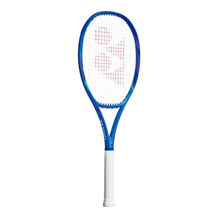 Raqueta de tenis Radach Sports Yonex Ezone 98 2025 en color azul Blast Blue con diseño isométrico y empuñadura blanca