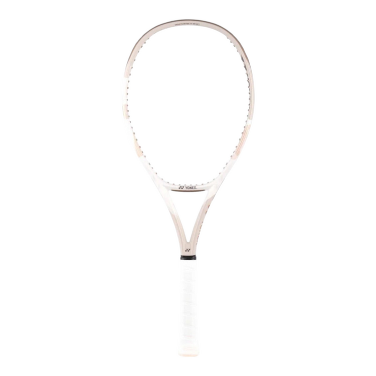 Raqueta de tenis Radach Sports Yonex VCORE 100 2024 en color arena beige con diseño aerodinámico y marco isométrico