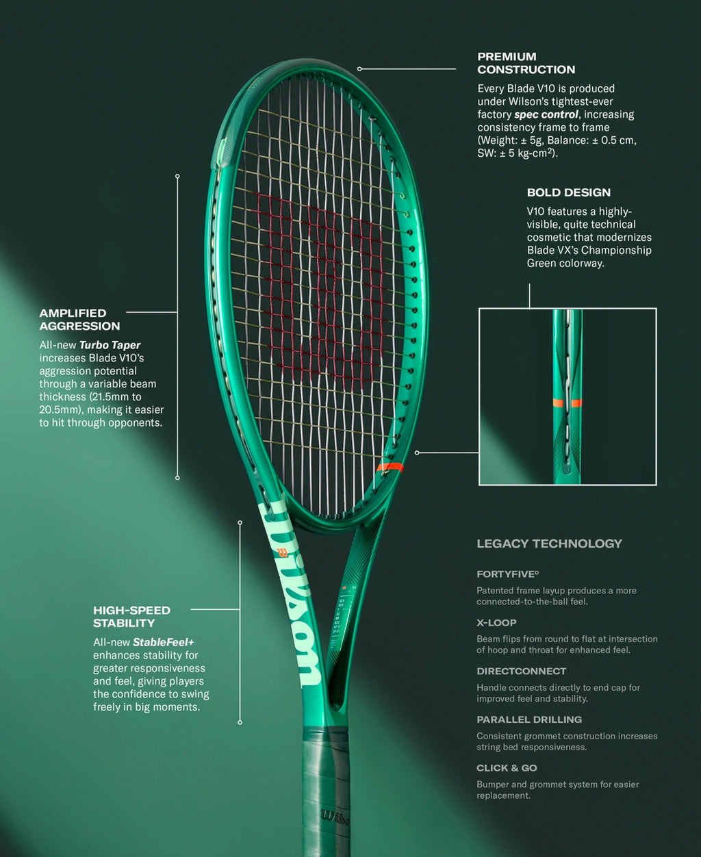 Raqueta de tenis Wilson Blade 98 18x20 V10 305gr