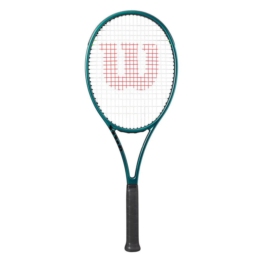 Raqueta de tenis Wilson Blade Pro V9 98 18x20 305gr vista frontal color Emerald Night
