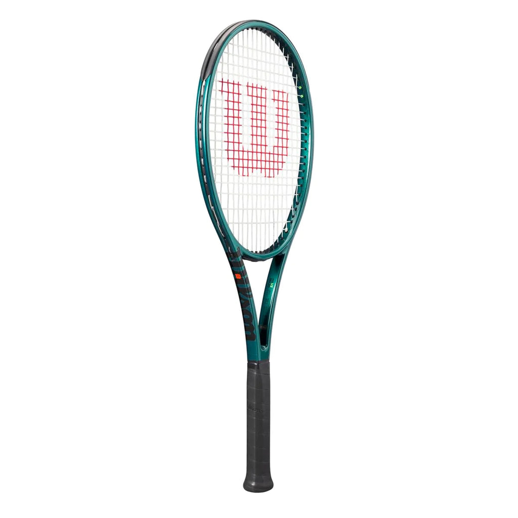 Raqueta Wilson Blade Pro V9 98 perfil lateral marco negro verde Emerald Night