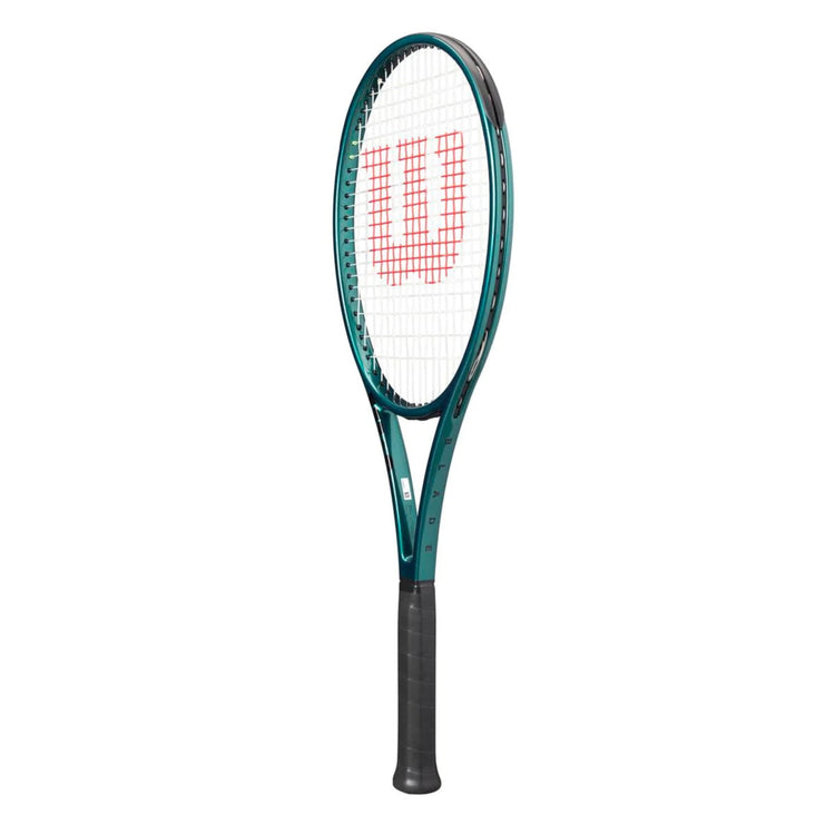 Raqueta Wilson Blade Pro V9 98 perfil lateral marco negro verde Emerald Night