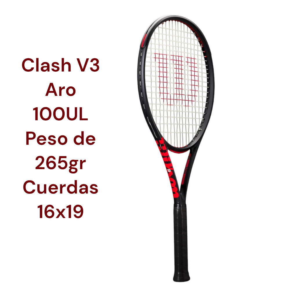 Raqueta De Tenis Wilson Clash 100ul V3.0 265gr
