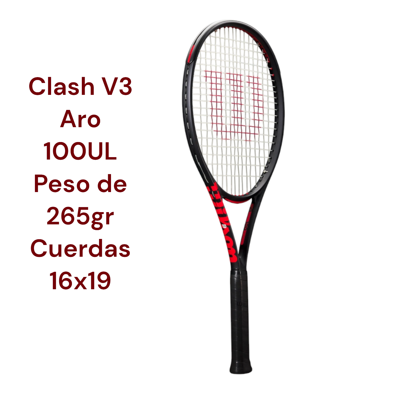 Raqueta De Tenis Wilson Clash 100ul V3.0 265gr