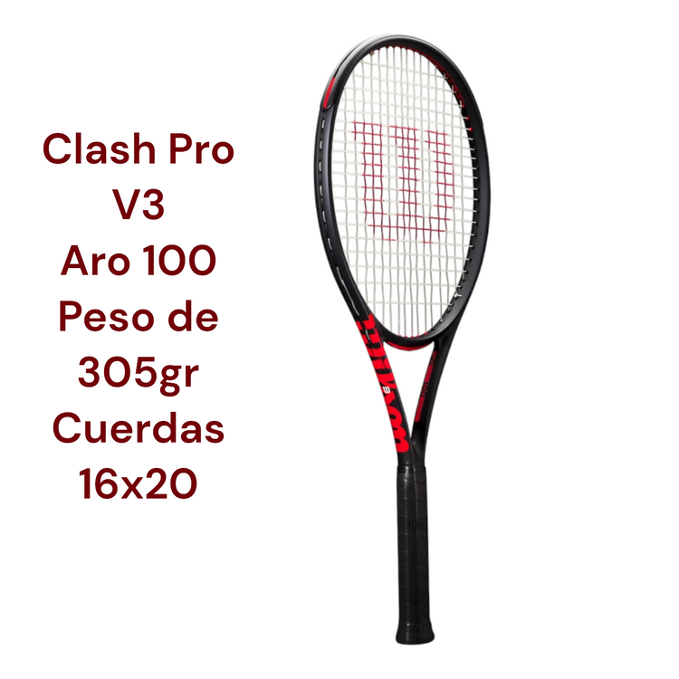 Raqueta De Tenis Wilson Clash Pro V3.0 305gr