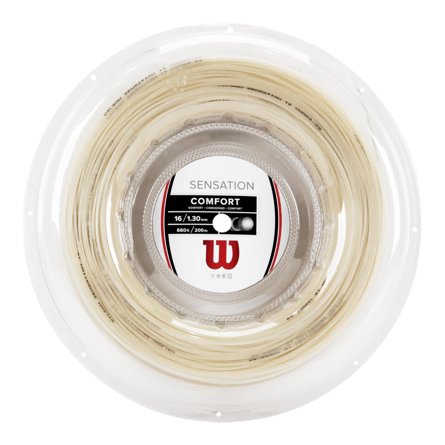 Rollo De Cuerda de raqueta Wilson Sensation 16 Natural