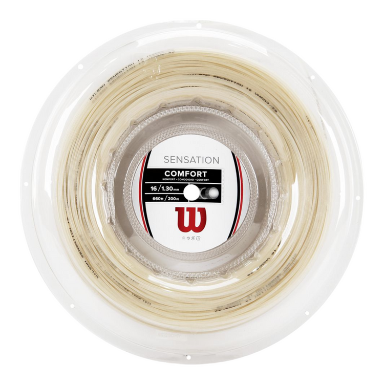 Rollo De Cuerda de raqueta Wilson Sensation 16 Natural