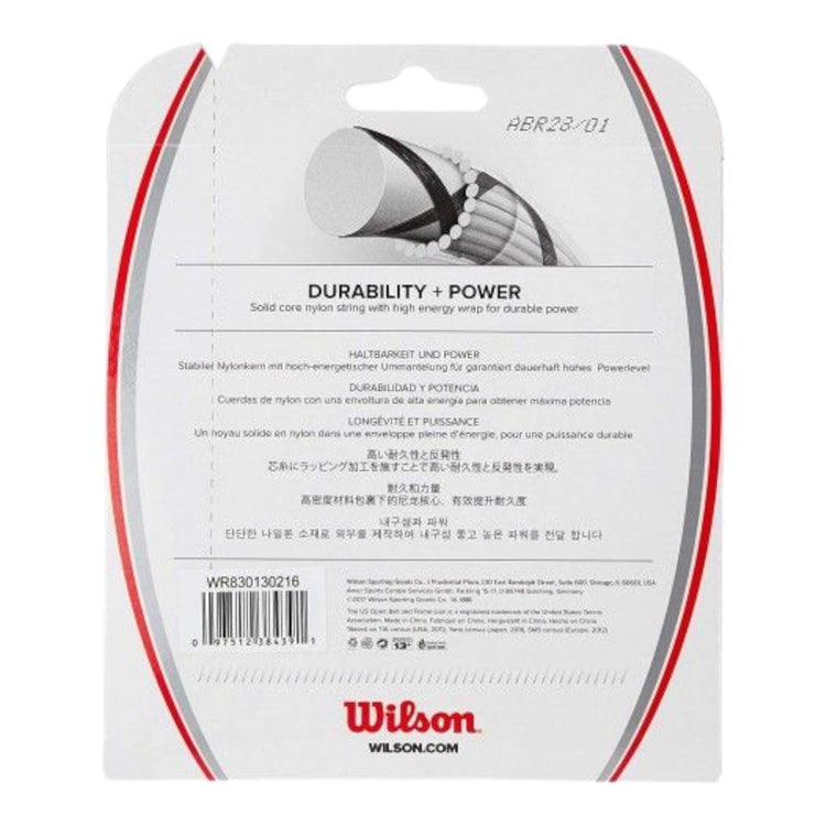 Set de cuerda de raqueta Wilson Synthetic Gut Power Blanca